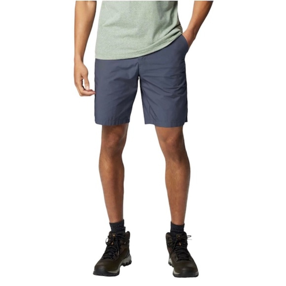 Columbia Men's Soft Cotton Effortless Regular Fit Blue Gray Chino Shorts 40W 8L